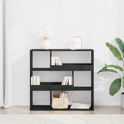 Boekenplank Zwart Eiken 100 x 33 x 94,5 cm Bewerkt hout