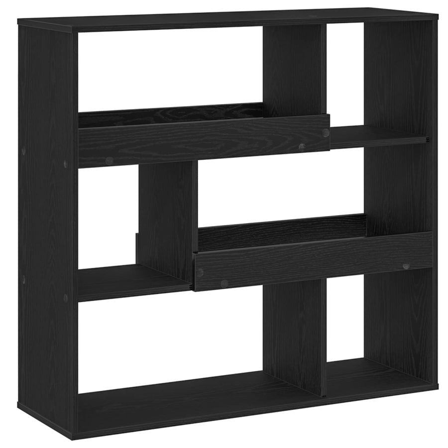 Boekenplank Zwart Eiken 100 x 33 x 94,5 cm Bewerkt hout