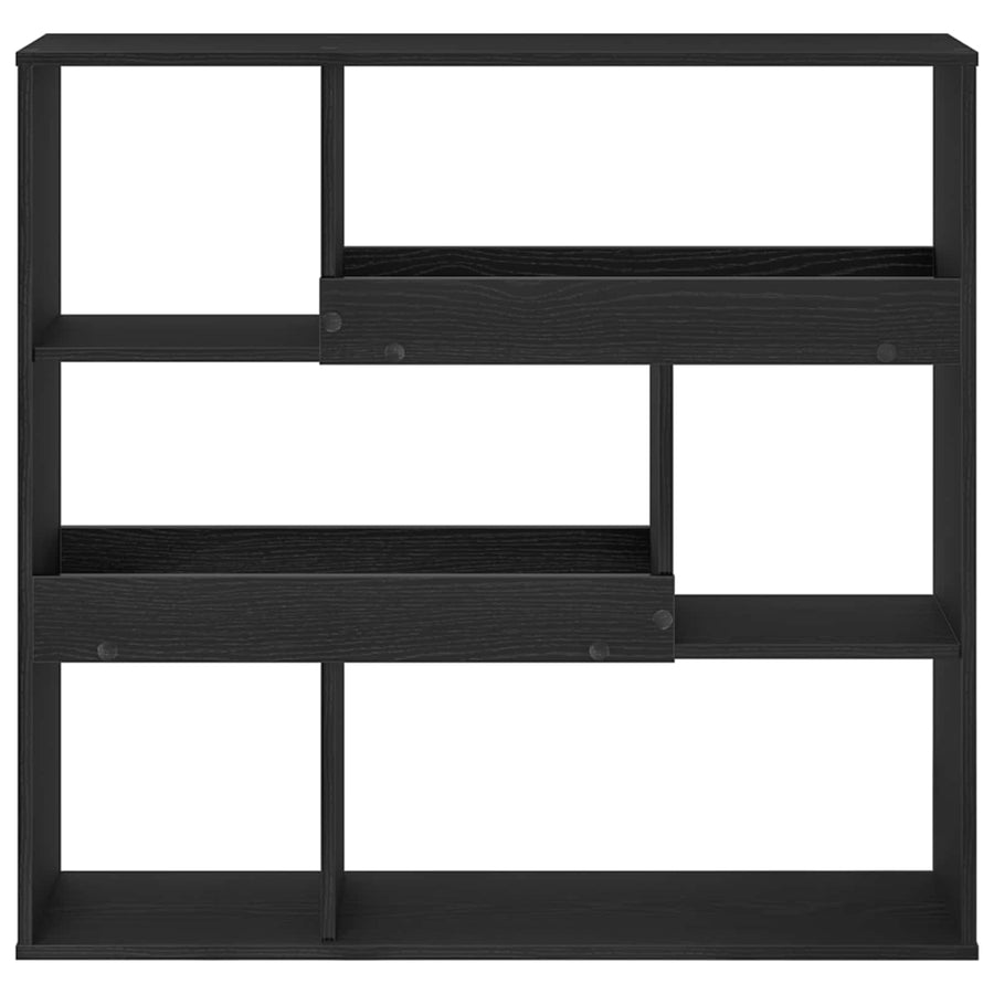 Boekenplank Zwart Eiken 100 x 33 x 94,5 cm Bewerkt hout