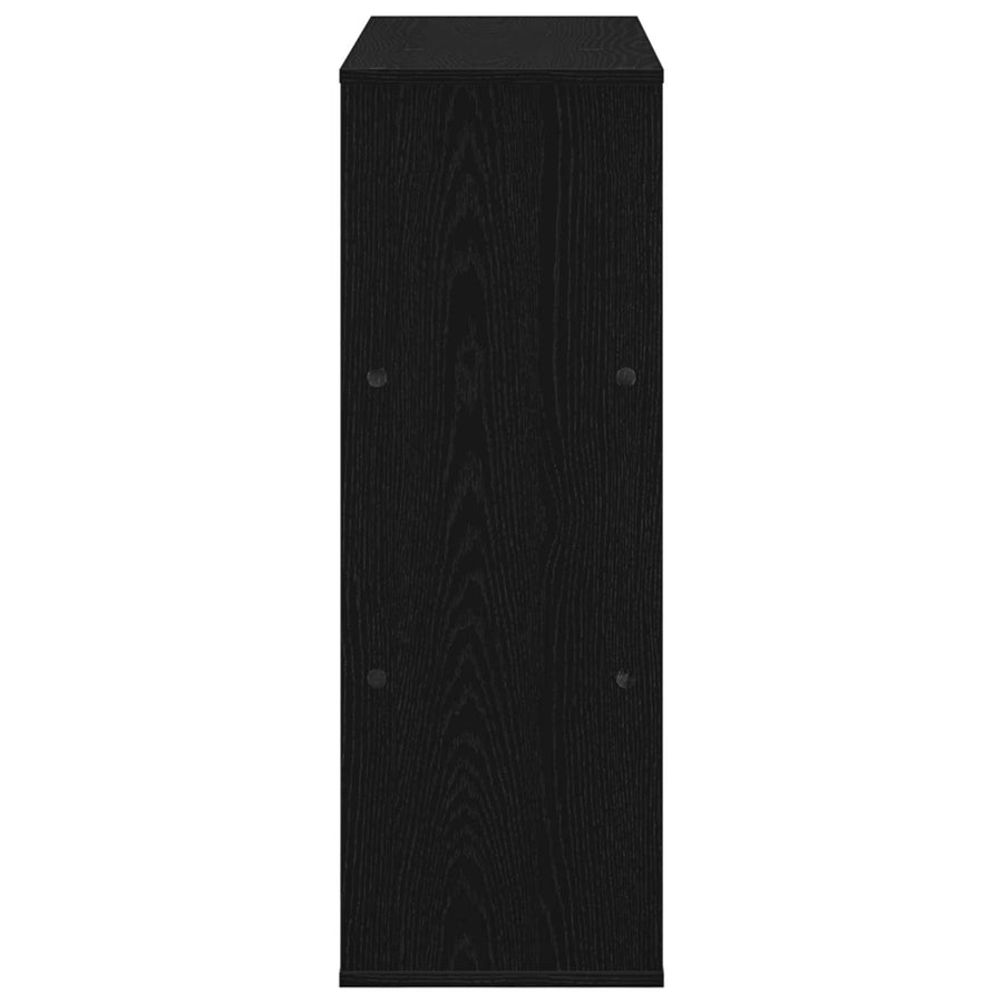 Boekenplank Zwart Eiken 100 x 33 x 94,5 cm Bewerkt hout