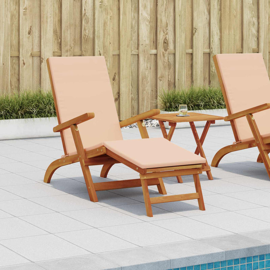 Ligstoelkentingen en opvouwbare zonnebader 2 pcs Beige