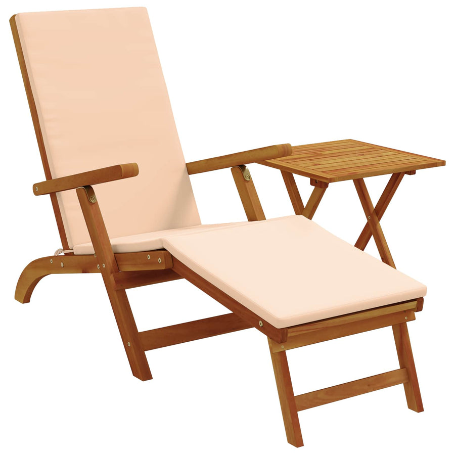 Ligstoelkentingen en opvouwbare zonnebader 2 pcs Beige