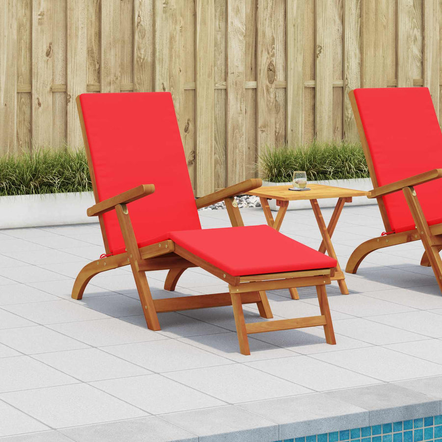 Ligstoelkentingen en opvouwbare zonnebader 2 pcs Rood