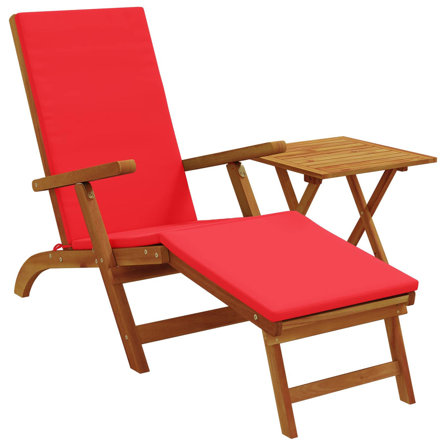 Ligstoelkentingen en opvouwbare zonnebader 2 pcs Rood