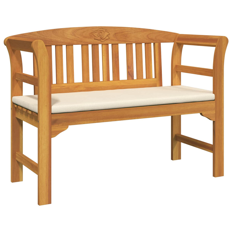 Meubelset met kussen 4 pcs Naturel Massief Acaciahout