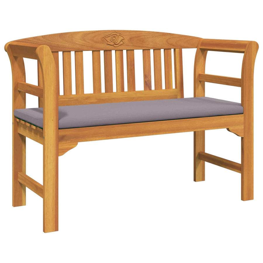 Meubelset met kussen 4 pcs Naturel Massief Acaciahout