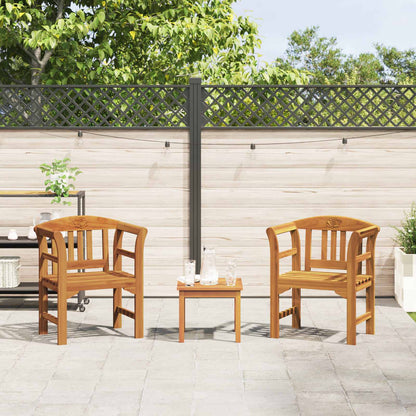Meubelset met kussen 3 pcs Naturel Massief Acaciahout