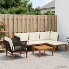 Modulaire tuinbank massief acaciahout touw 5 persoons