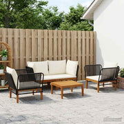 Modulaire tuin loungeset massief acaciahout touw