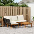 Modulaire tuinbank massief acaciahout & touw Naturel