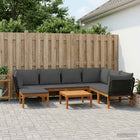 Tuin lounge set massief acaciahout touw 7 personen