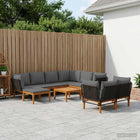 Loungeset massief acaciahout touw naturel