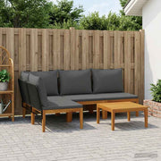 Modulaire tuinbank massief acaciahout touw Naturel