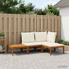 Loungeset massief acaciahout touw 4 personen