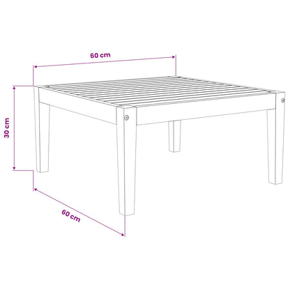Tafel Massief Acaciahout Naturel 60 x 60 x 30 cm