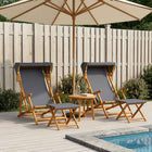 Ligstoel set 4 stuks massief eucalyptushout geolied