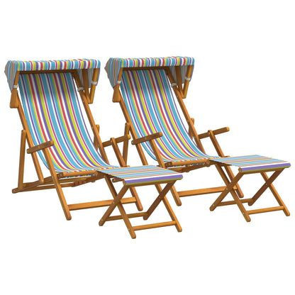 Ligstoel 4 pcs 3 Positie massief eucalyptushout Meerkleurig
