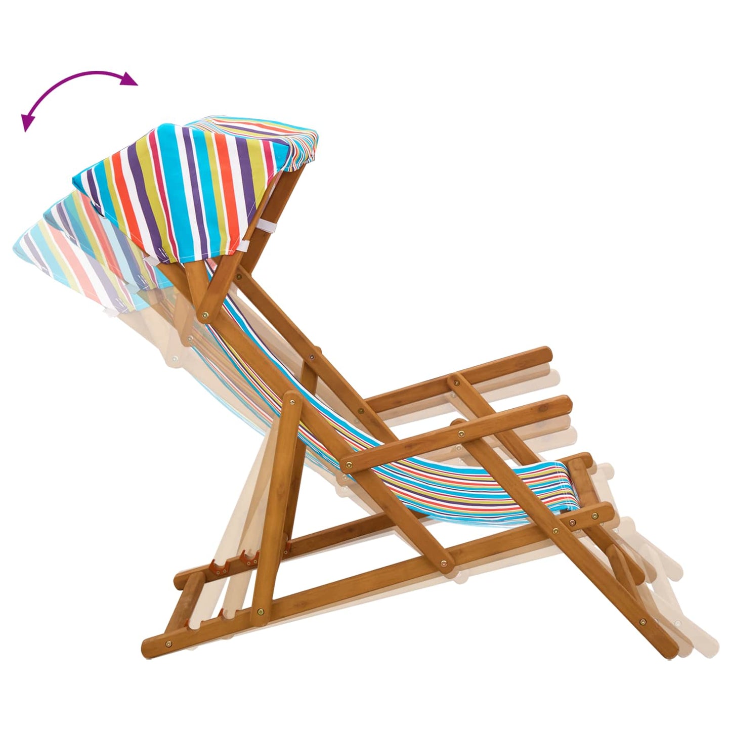 Ligstoel 4 pcs 3 Positie massief eucalyptushout Meerkleurig