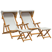 Ligstoel 4 pcs 3 Positie massief eucalyptushout Crèmekleurig