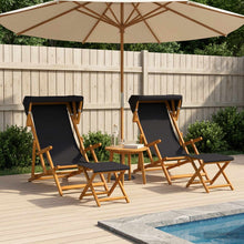 Ligstoel 4 pcs 3 Positie massief eucalyptushout Zwart