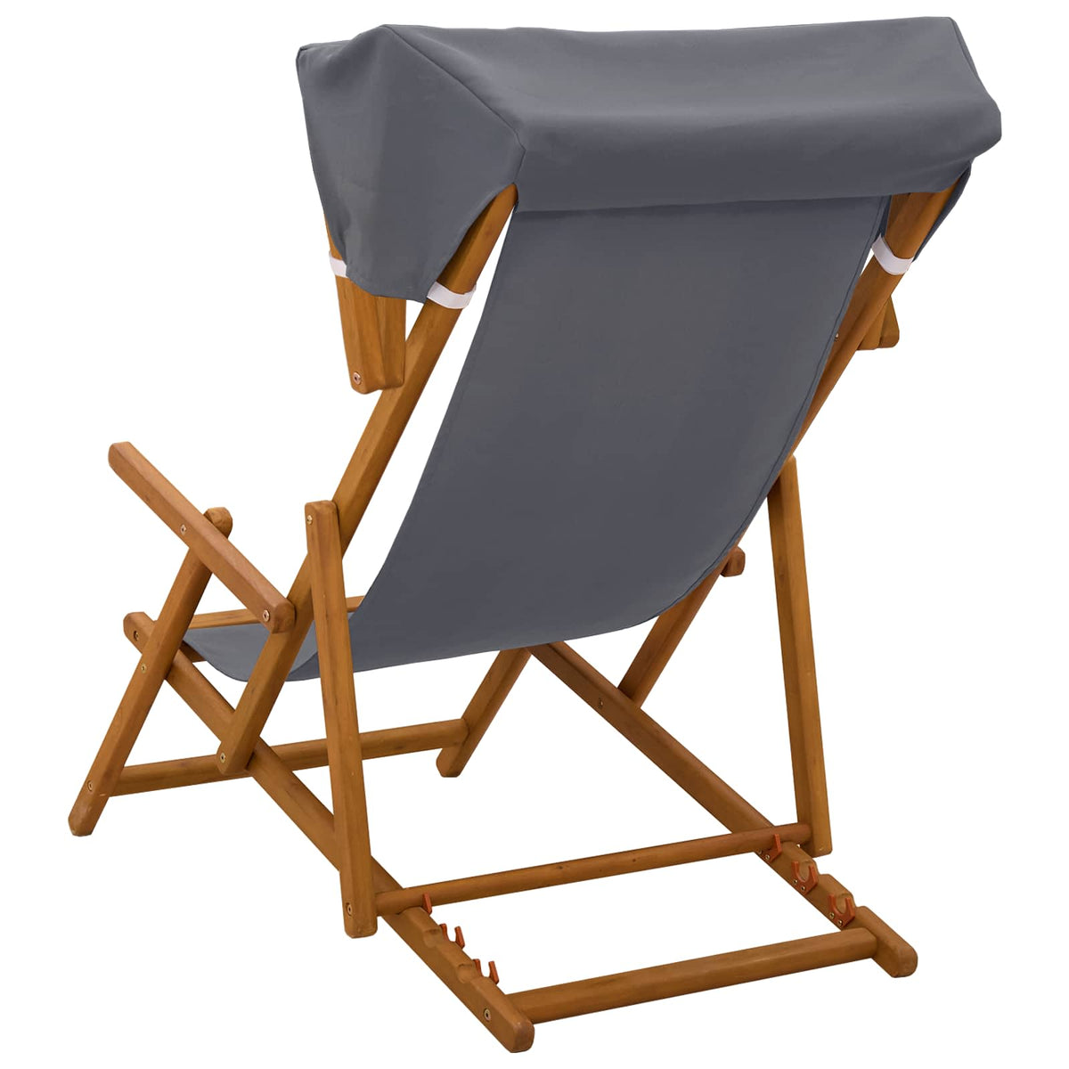 Ligstoel 2 pcs 3 Positie massief eucalyptushout Grijs