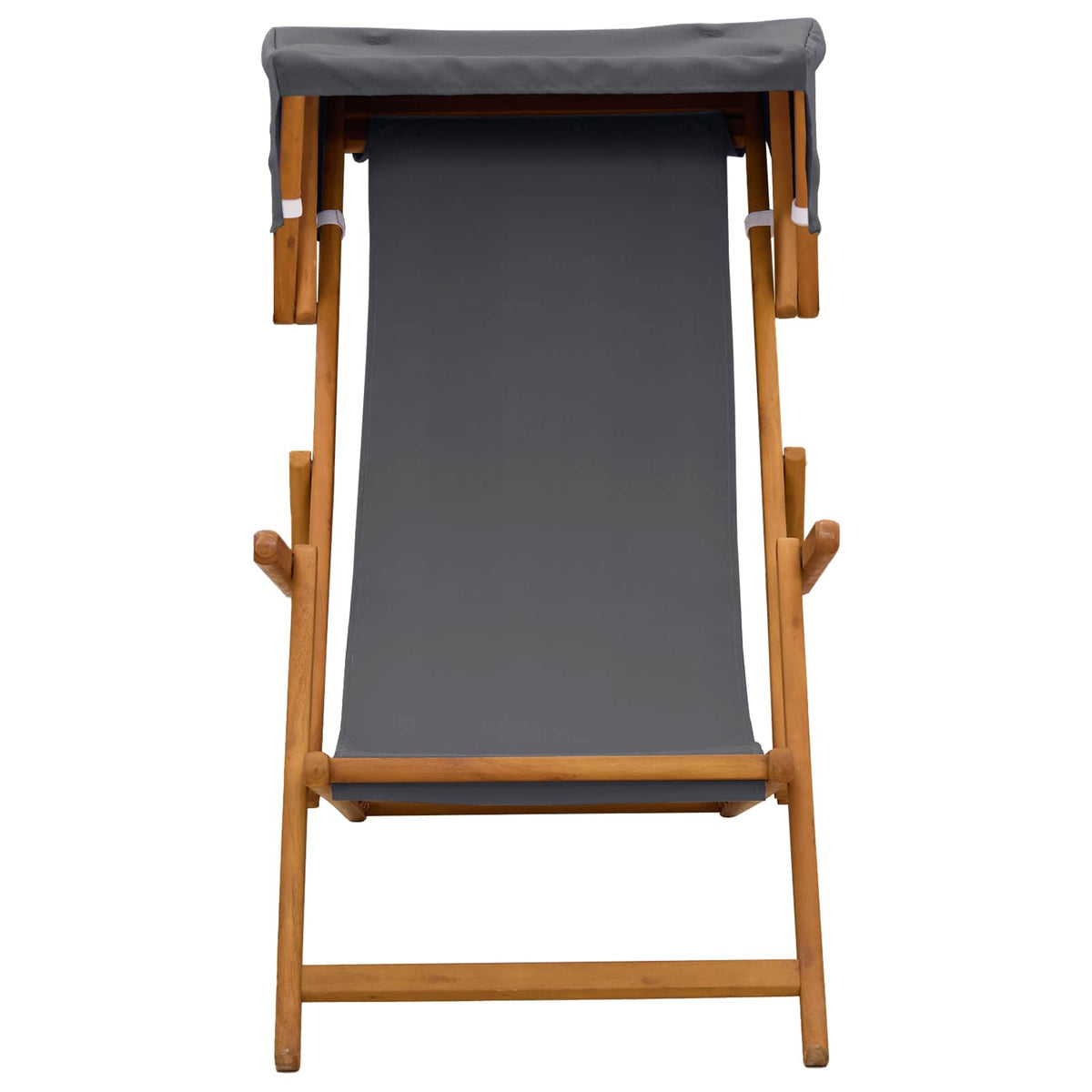Ligstoel 2 pcs 3 Positie massief eucalyptushout Grijs