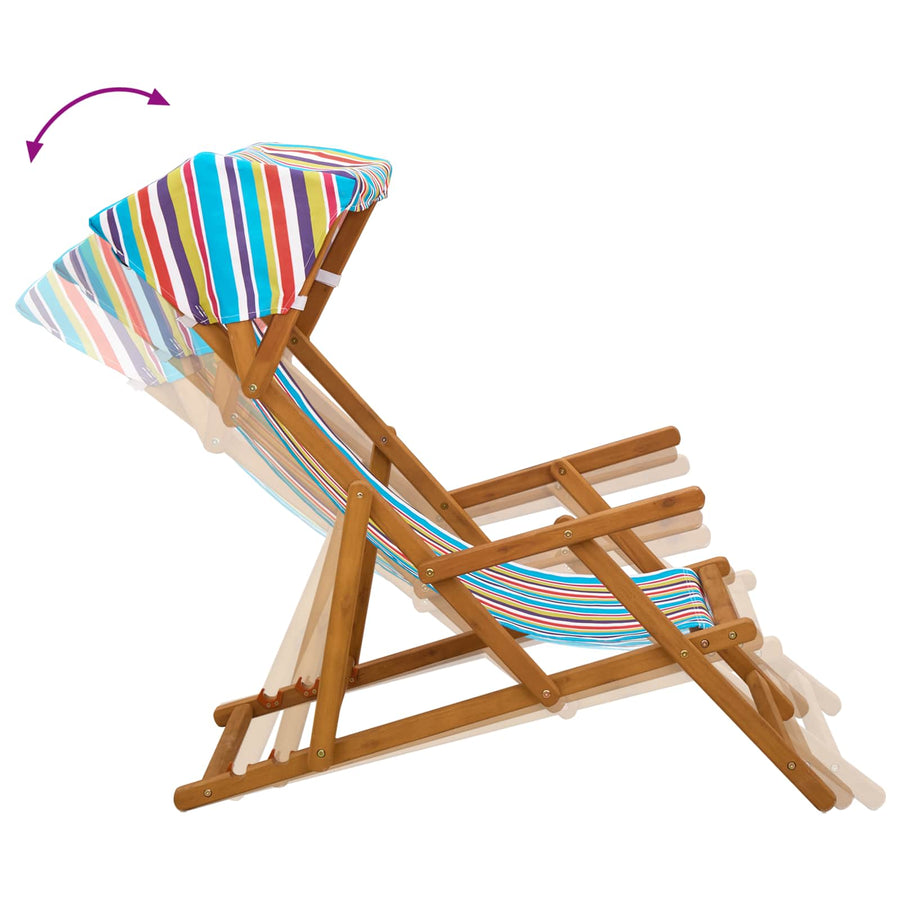 Ligstoel 2 pcs 3 Positie massief eucalyptushout Meerkleurig