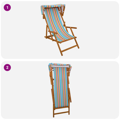 Ligstoel 2 pcs 3 Positie massief eucalyptushout Meerkleurig