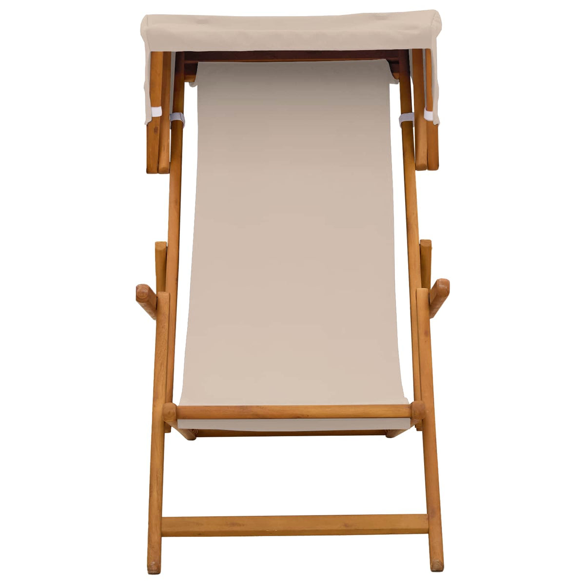 Ligstoel 2 pcs 3 Positie massief eucalyptushout Beige