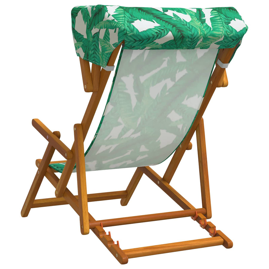 Ligstoel 2 pcs 3 Positie massief eucalyptushout Bladpatroon