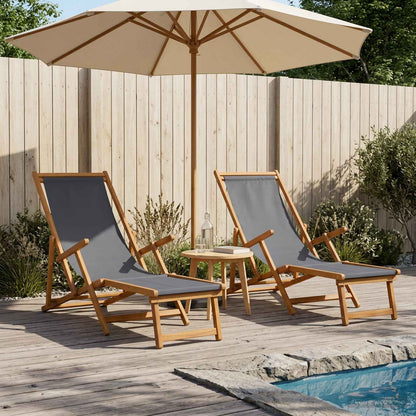 Opvouwbare zonnebed 2 pcs 3 Positie Massief Eucalyptus Hout
