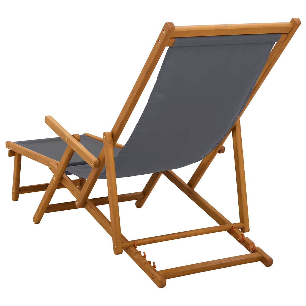 Opvouwbare zonnebed 2 pcs 3 Positie Massief Eucalyptus Hout