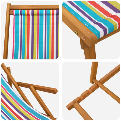 Opvouwbare zonnebed 2 pcs 3 Positie Massief Eucalyptus Hout