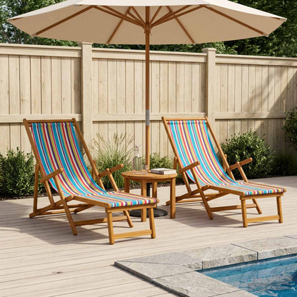 Opvouwbare zonnebed 2 pcs 3 Positie Massief Eucalyptus Hout