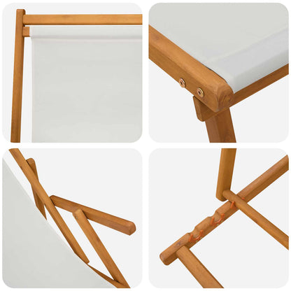 Opvouwbare zonnebed 2 pcs 3 Positie Massief Eucalyptus Hout
