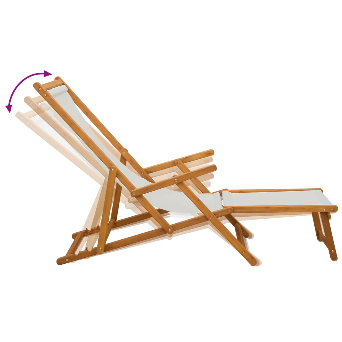 Opvouwbare zonnebed 2 pcs 3 Positie Massief Eucalyptus Hout
