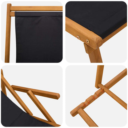 Opvouwbare zonnebed 2 pcs 3 Positie Massief Eucalyptus Hout