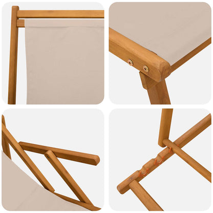 Opvouwbare zonnebed 2 pcs 3 Positie Massief Eucalyptus Hout