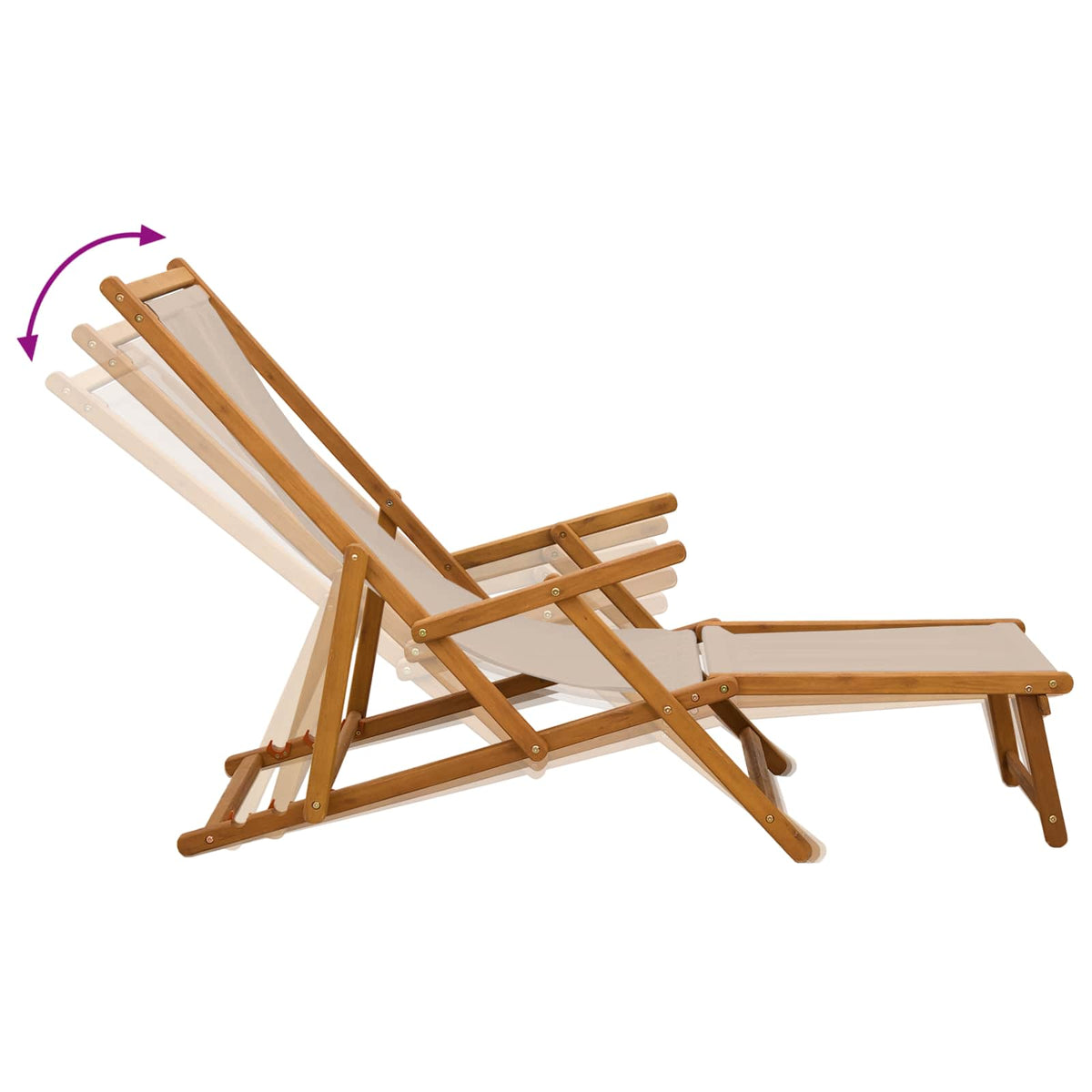 Opvouwbare zonnebed 2 pcs 3 Positie Massief Eucalyptus Hout