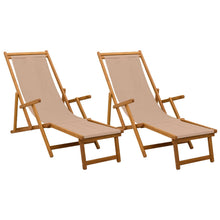 Opvouwbare zonnebed 2 st 3 Positie Massief Eucalyptus Hout