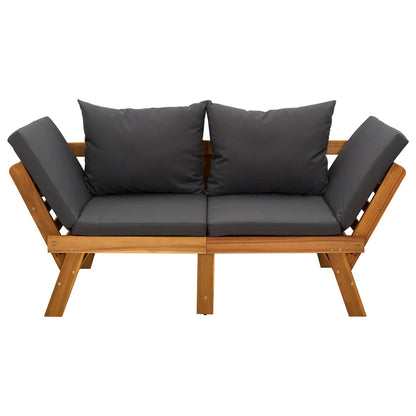 3-in-1 Tuinbank met Kussens Massief Acaciahout Naturel