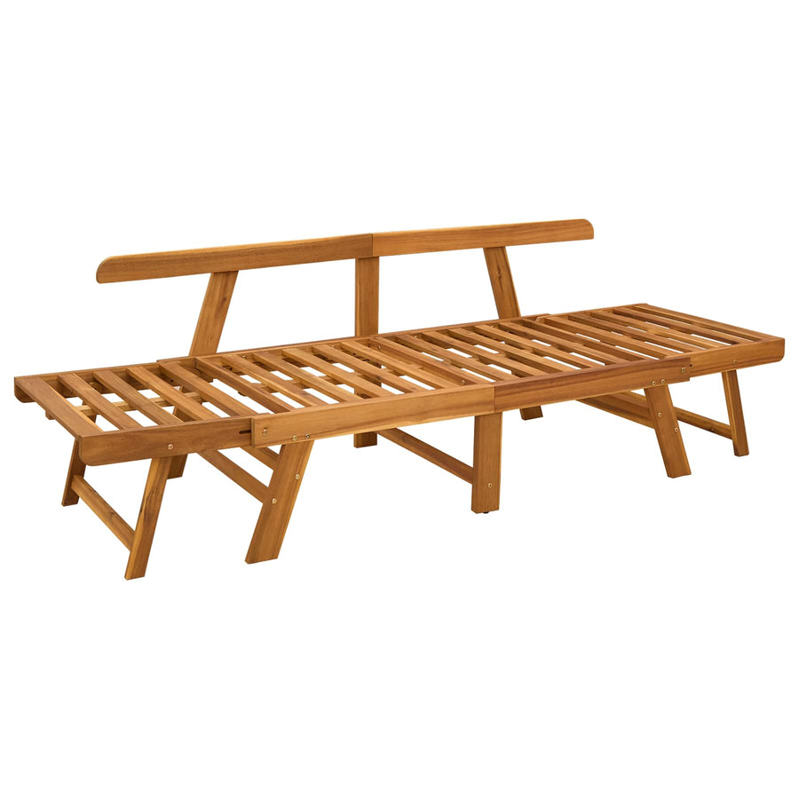 3-in-1 Tuinbank met Kussens Massief Acaciahout Naturel