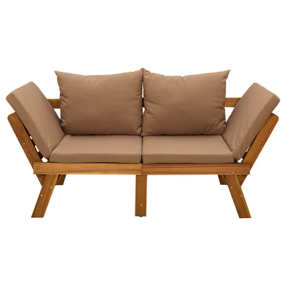 3-in-1 Tuinbank met Kussens Massief Acaciahout Naturel