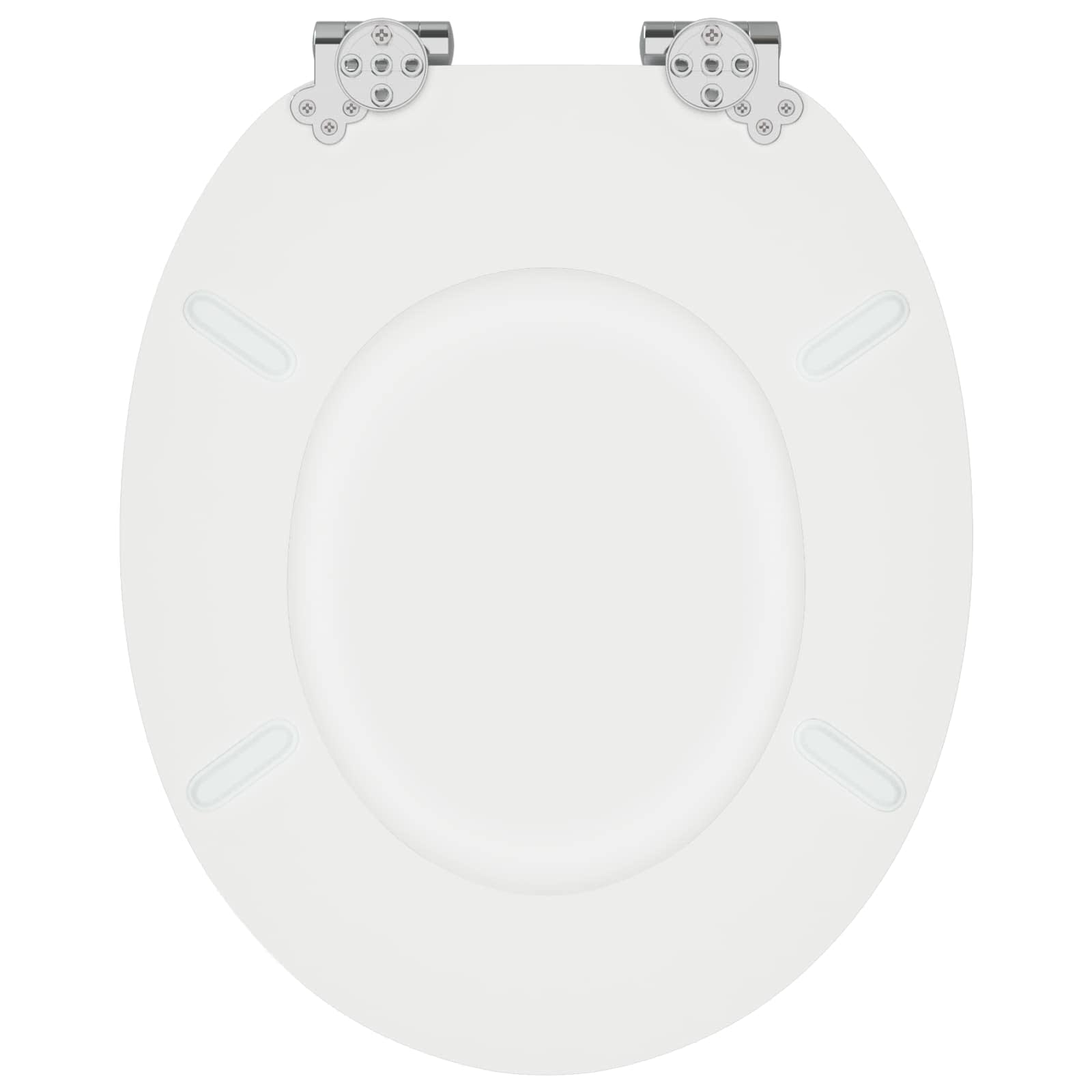 Toiletbril Wit 44 x 38 cm MDF-plaat
