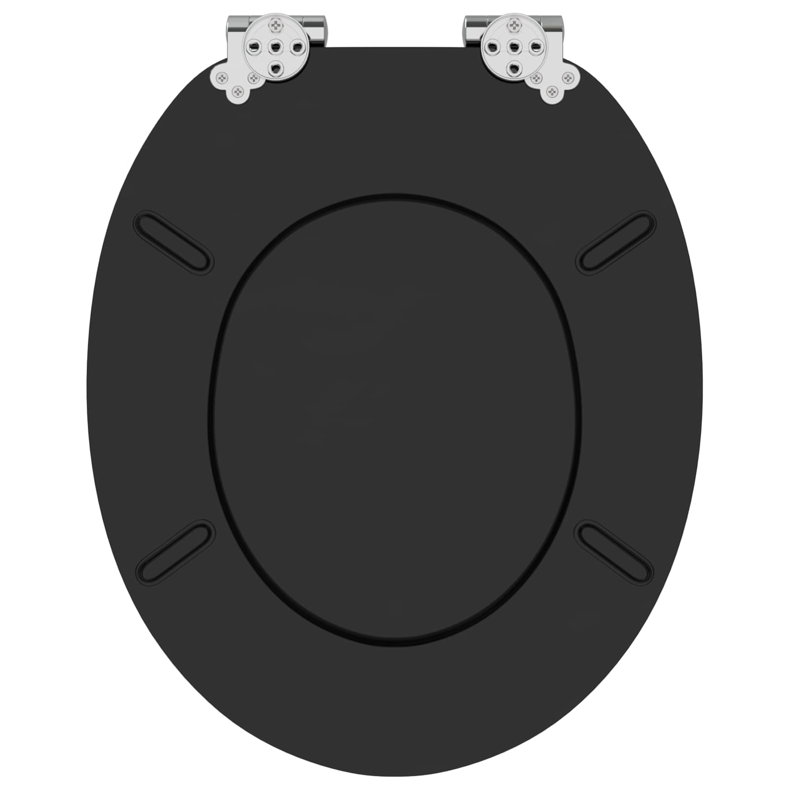 Toiletbril Zwart 44 x 38 cm MDF-plaat