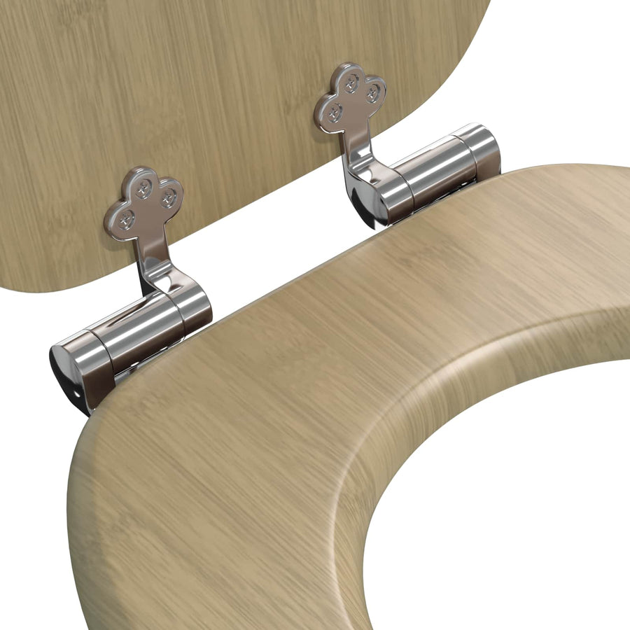 Toiletbril Lichte Bamboekleur 44 x 38 cm MDF-plaat