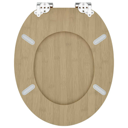 Toiletbril Lichte Bamboekleur 44 x 38 cm MDF-plaat