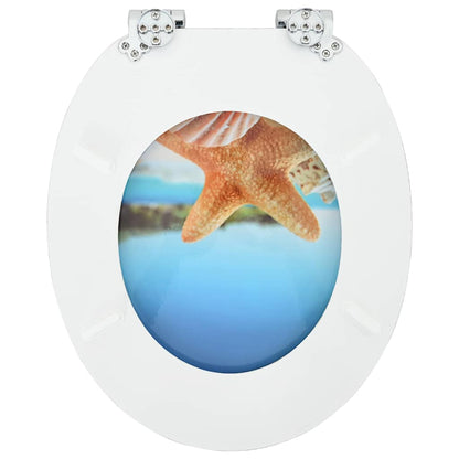 Toiletbril Zee Schelp 44 x 38 cm MDF-plaat