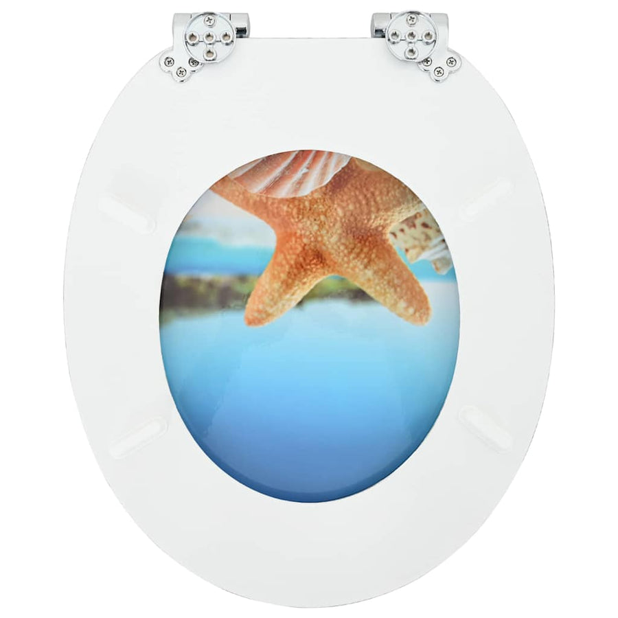 Toiletbril Zee Schelp 44 x 38 cm MDF-plaat