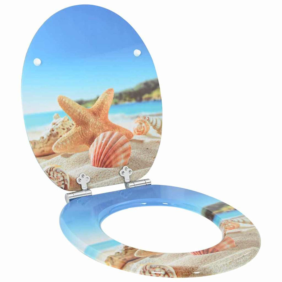 Toiletbril Zee Schelp 44 x 38 cm MDF-plaat